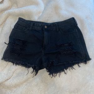 Hollister distressed jean shorts